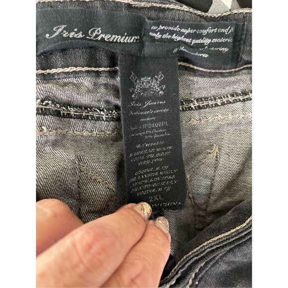 Iris Premium Dark Gray Low-Rise Straight-Leg Jeans Size 2XL - Picture 4 of 6